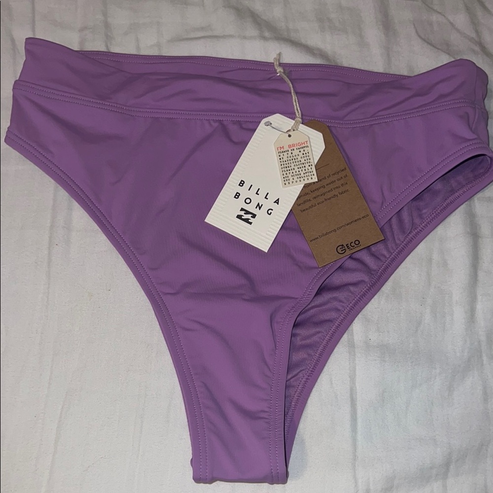 BILLABONG Purple Bikini Bottom High-Leg